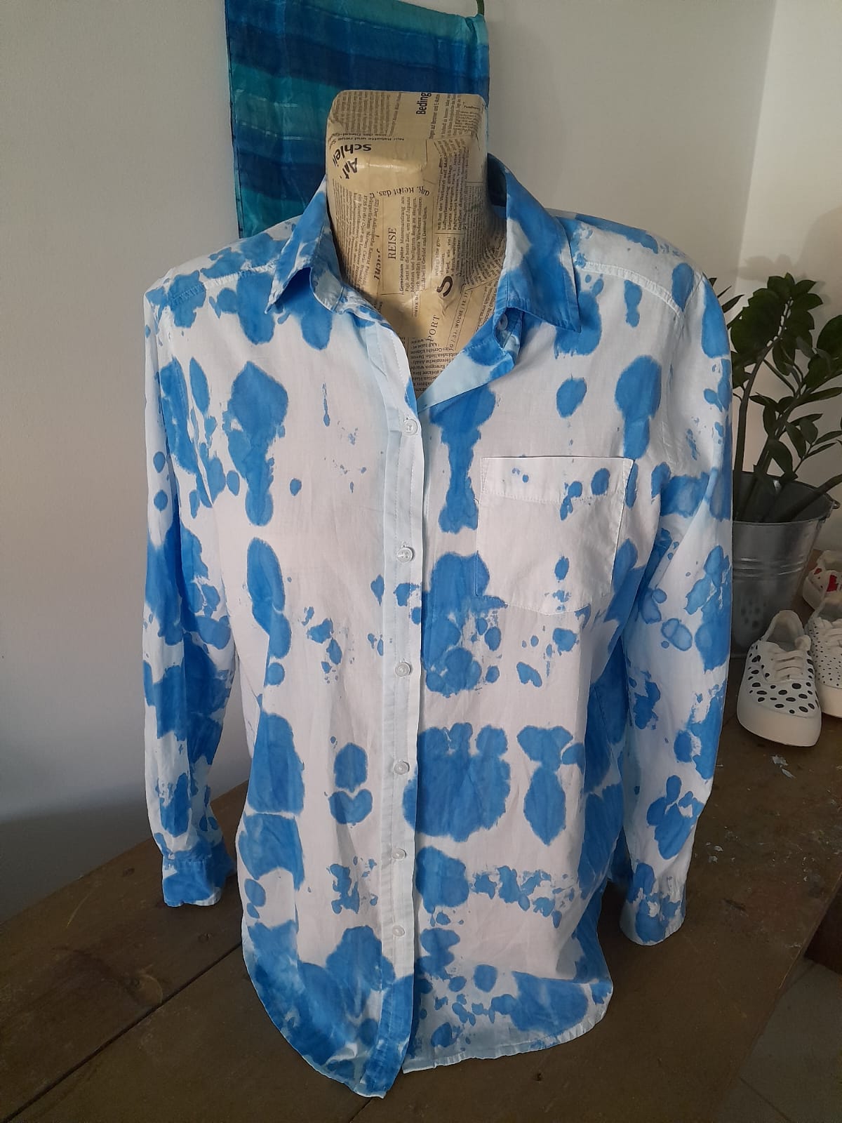 Ръчно багрена риза, 100% памук