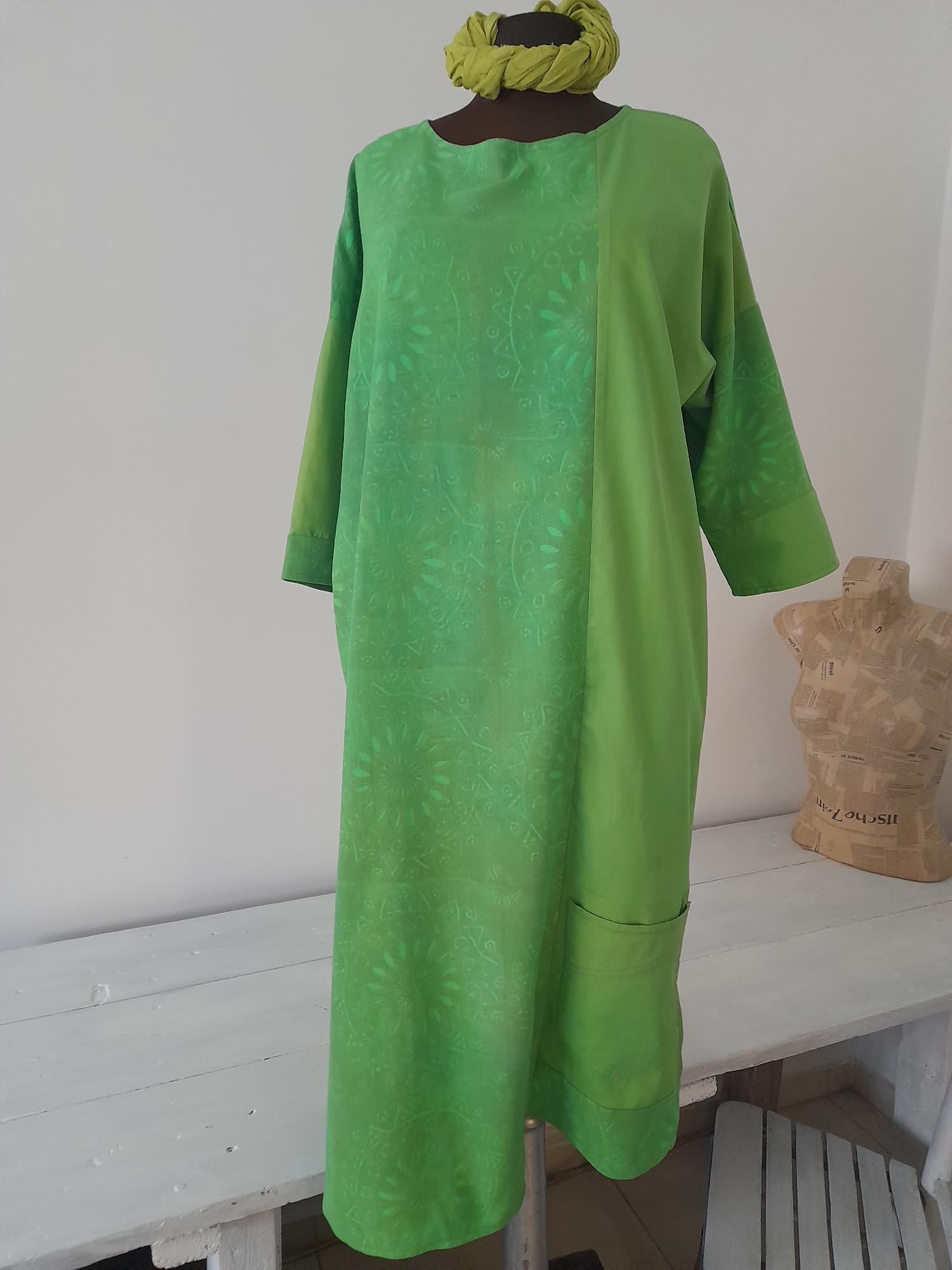 Ръчно багрена рокля